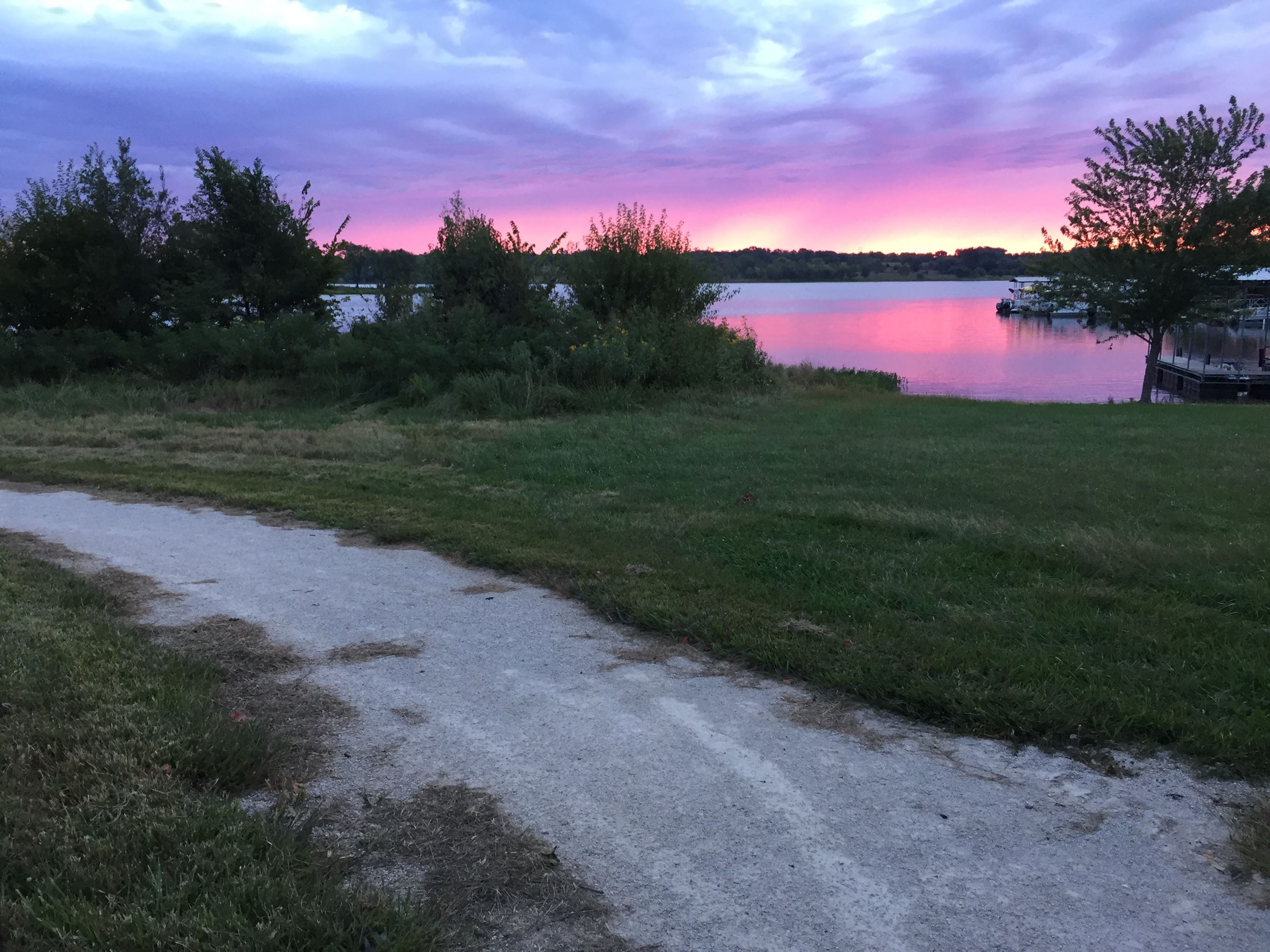 Sunset on Lake Miola Trail