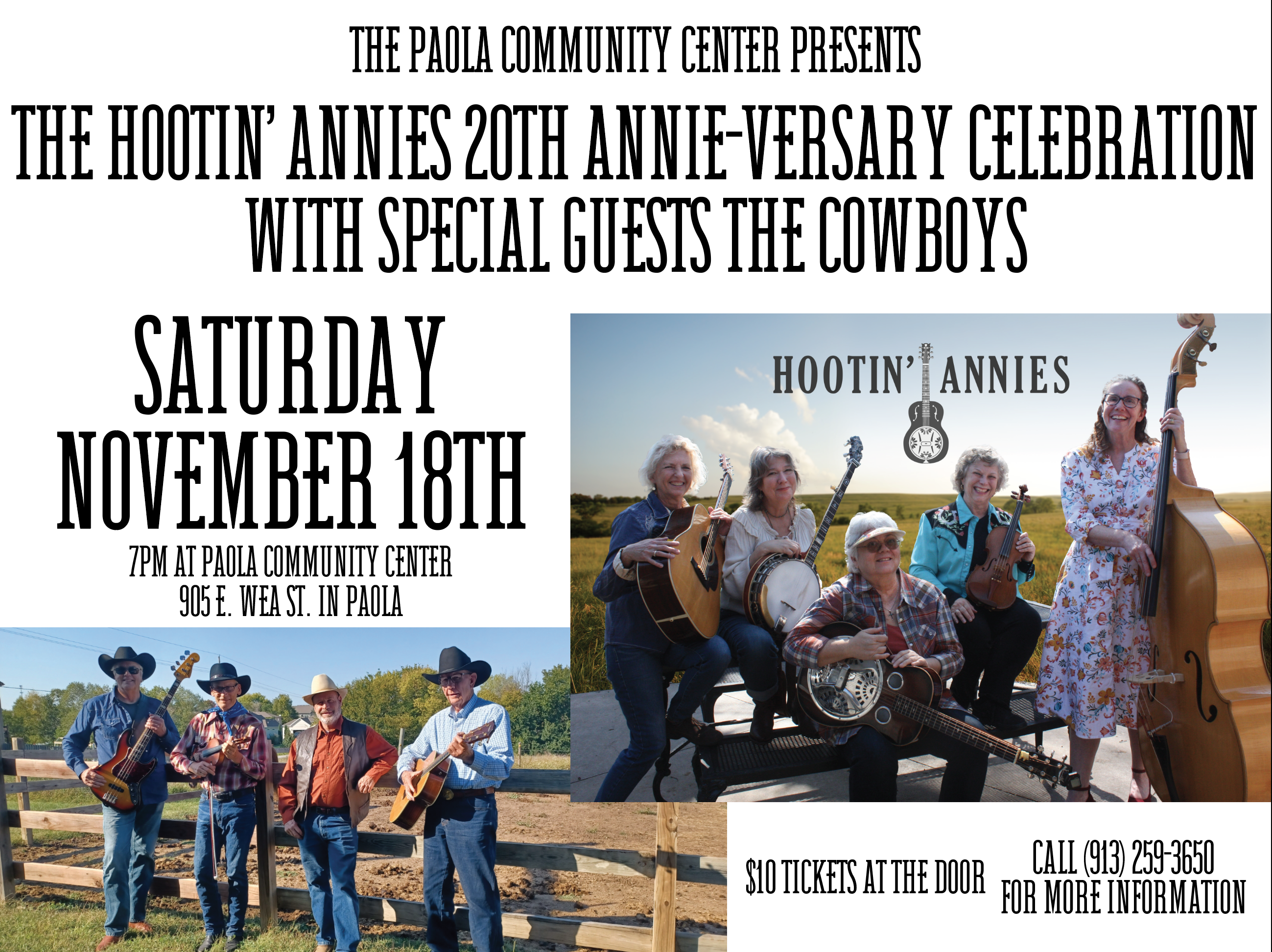 Hootin Annie Concert Poster